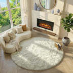 Amdrebio Ivory White Round Rug 5Ft - Image 7