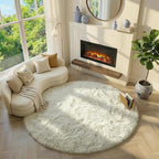 Amdrebio Ivory White Round Rug 4Ft - Image 5