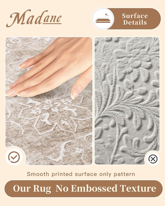 Madane Runner Rug 2x8 for Hallway, Kitchen Non-Slip Runner Rug - Image 4