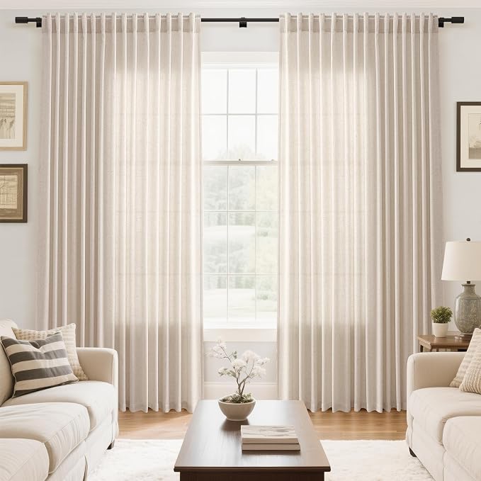 Nanspring Extra Wide Linen Curtains - Image 7