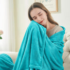 BEDELITE Fleece Blankets Twin Size Teal Throw Blankets - Image 2