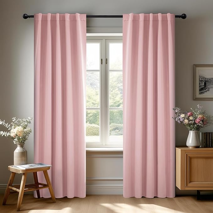 Deconovo Blackout Curtains, Thermal Insulated, W42 x L72 2 Panels, Back Tab by Deconovo