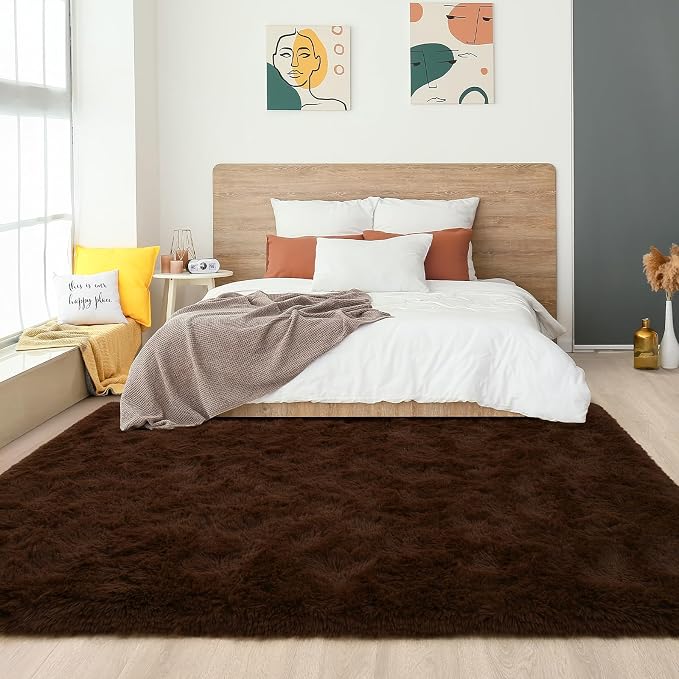 Amearea Premium Soft Fluffy Rug Modern Shag Carpet, 4x5.3 Feet, Fuzzy Shaggy - Image 6