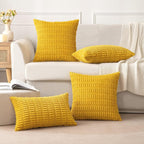 MIULEE Pack of 2 Corduroy Decorative Euro Sham Throw Pillow Covers 24x24 Inch - Image 5