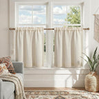 Boho Kitchen Cafe Curtain 24 Inch Length, 36 Inch Width, Single Panel Beige by Unknown