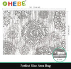 HEBE Washable Area Rug 5'x7' Non Slip Soft Distressed Medallion Bedroom & - Image 2