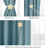 Lewondr Vintage Magnetic Curtain Tieback, 1 Pair Resin Flower Curtain Drapery - Image 2