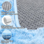 ONASAR Tie-Dye Blue Rugs for Living Room Bedroom, Fluffy 5x8 Bedside Area Rug - Image 3