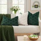 decorUhome St. Patrick’s Day Shamrock Green Pillow Covers 18x18 Inch Set of 2 - Image 4