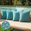 MIULEE Pack of 4 Decorative Outdoor Throw Pillow Covers Linen Waterproof Pillow by MIULEE