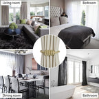 BEL AVENIR Magnetic Curtain Tiebacks, Decorative Drapery Holdbacks Modern Woven - Image 5