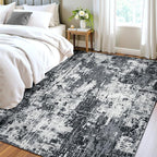 Washable Area Rugs 4'x5' Non-Slip Modern Abstract Soft - Image 2