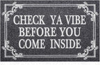 Front Door Indoor Outdoor Entrance Doormat Grey Rubber Welcome Door Mat Come by HLFMVWE