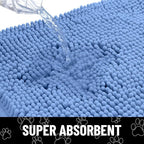Smiry Dog Door Mat for Muddy Paws, Absorbent Dirt Trapper Non Slip Quick Dry - Image 5
