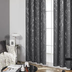 Deconovo Grey Blackout Curtains, Thermal Insulated Soundproof Drapes, 42 x 84 - Image 4