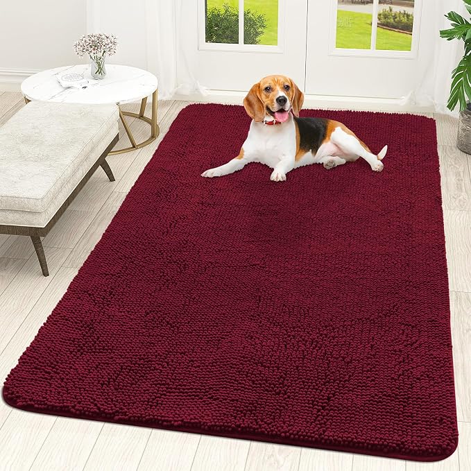 OLANLY Dog Door Mat for Muddy Paws 59x35, Absorbs Moisture and Dirt, Absorbent by OLANLY