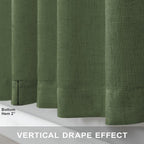 Pitalk Olive Green Curtains 63 Inch Length - Image 6