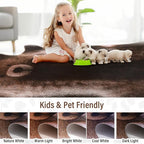 AROGAN Premium Bear Print Rug 6.2x7 Feet, Machine Washable Faux Fur Rug - Image 8