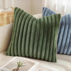 decorUhome Cozy Faux Fur Throw Pillow Covers 16x16 Set of 2 Decorative Soft - Image 6