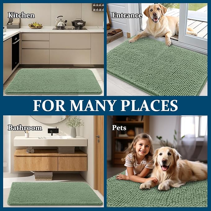 OLANLY Dog Door Mat for Muddy Paws 70x32, Absorbs Moisture and Dirt, Absorbent - Image 8