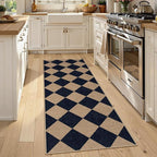 Lahome Colette Checkered Easy Jute Runner Rug, 2x6 Kitchen Mats - Image 3