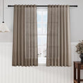 Nanspring Dark Taupe Linen Sheer Curtains 54 Inch Length 2 Panel Set Back Tab by Nanspring