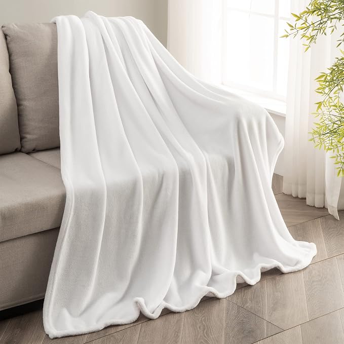 BEDELITE Fleece Blanket White Throw Blanket - Image 8