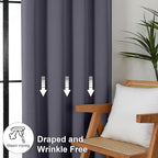 Simplebrand Ava Grey Short Blackout Curtains - Image 7