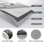 3x10 Washable Runner Rugs for Hallway: Easy-to-Clean Abstract Runners for - Image 7
