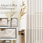 Nanspring Beige Farmhouse Curtains 30 Inch Length - Image 3