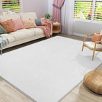 Amearea Large Modern Area Rugs for Bedroom Living Room, 5x8 Feet White by AmeareaDirect