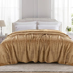 TOONOW Fleece Bed Blanket Queen Size 90x90 inches, Super Soft Fluffy Fuzzy by TOONOW