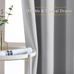 NICETOWN Blackout Silver Grey Curtains & Drapes - Image 5
