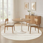 Nakagishi Round Rug Boho Area Rugs: 6x6 Washable Large Circle Neutral Soft - Image 4