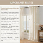 WAZZIO Boho Lace Curtains 2 Panels 72 Inches -Cute Vintage Victorian Sheer - Image 7