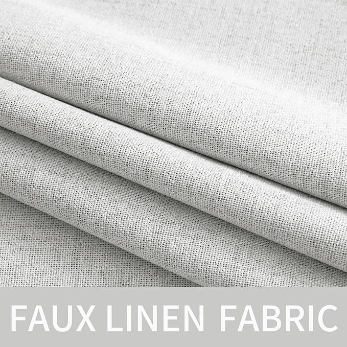 MIULEE 90 Inches Linen Textured Curtains - Image 5