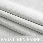MIULEE Linen Textured Curtains Solid 100% Blackout - Image 5