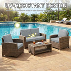 hyha 8Pcs Patio Cushion Covers, Stretch Outdoor Couch Cushion Covers Replacement - Image 6