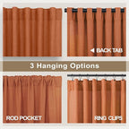 Burnt Orange Curtains 96 Inches Long - Image 4