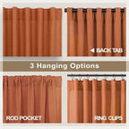 Pitalk Burnt Orange Curtains 84 Inch Length - Image 4