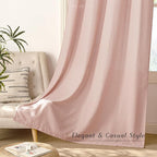 NICETOWN Linen Light Pink Sheer Curtains - Image 8