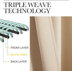 NICETOWN Bedroom Blackout Curtains Panels, 1 Pair, 55 inches by 94 Inch - Image 3