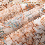 SERISSA Area Rug 3x5 Boho Peach Cream Rugs - Image 4