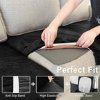 Leather Look Couch Cushion Covers Sofa Seat Slipcovers Sets Couches Furniture - Image 4