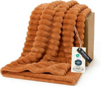 Bedsure GentleSoft Orange Twin XL Blanket by BEDSURE