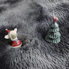 Amdrebio Tie-Dyed Dark Grey Round Rugs - Image 2
