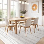Nakagishi Area Rug Living Room Rugs: 4x6 Soft Machine Washable Boho Neutral - Image 5