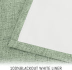 Yakamok Light Sage Green Linen Curtains 100% Blackout 90 Inches Long, Room - Image 3