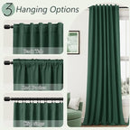 Guken 100% Blackout Curtains 120 Inch Length 2 Panels Set - Image 6