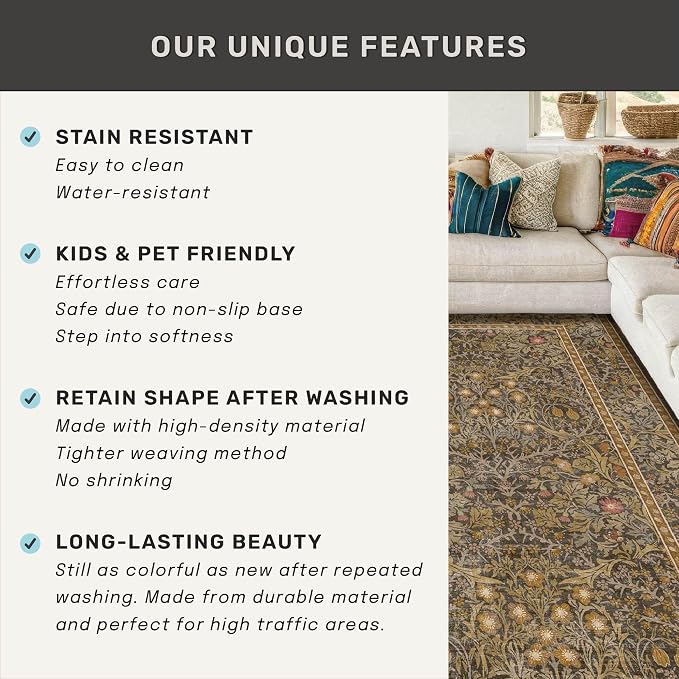 Large 8x12 Boho Living Room Rug - Image 7